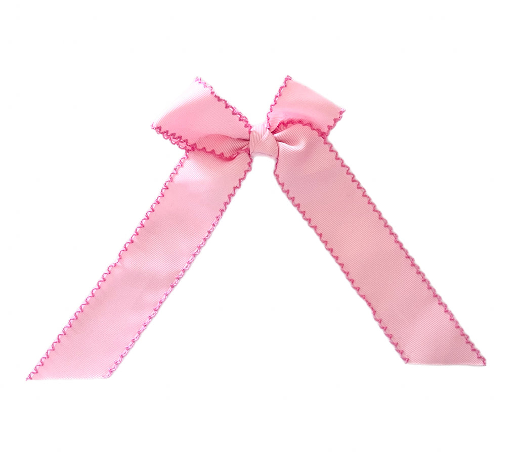 Lola Long Bow- Light Pink/Dark Pink
