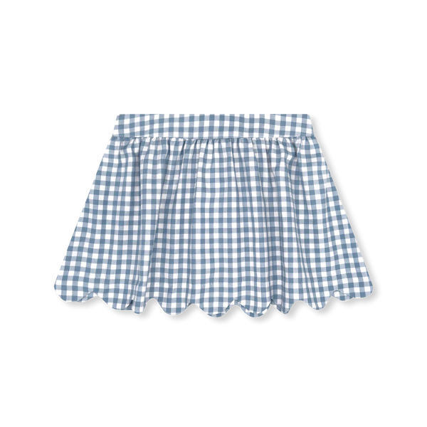 Susie Skirt- Stone Blue Gingham