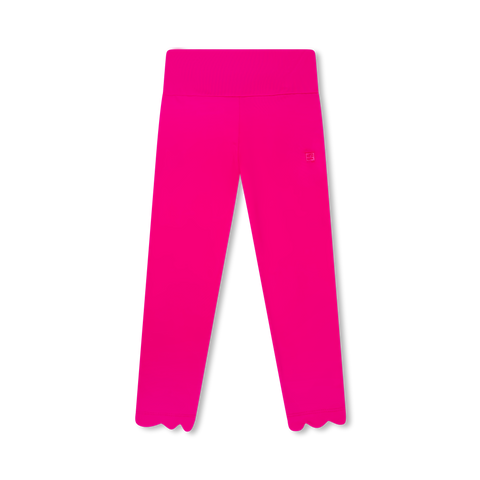 Sadie Scalloped Legging- Power Pink