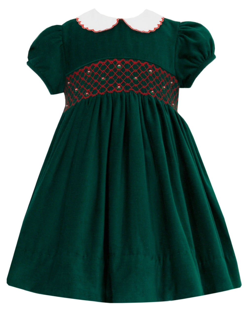 Long Sleeve Green Smocked Corduroy Float Dress – Blue Bonnet