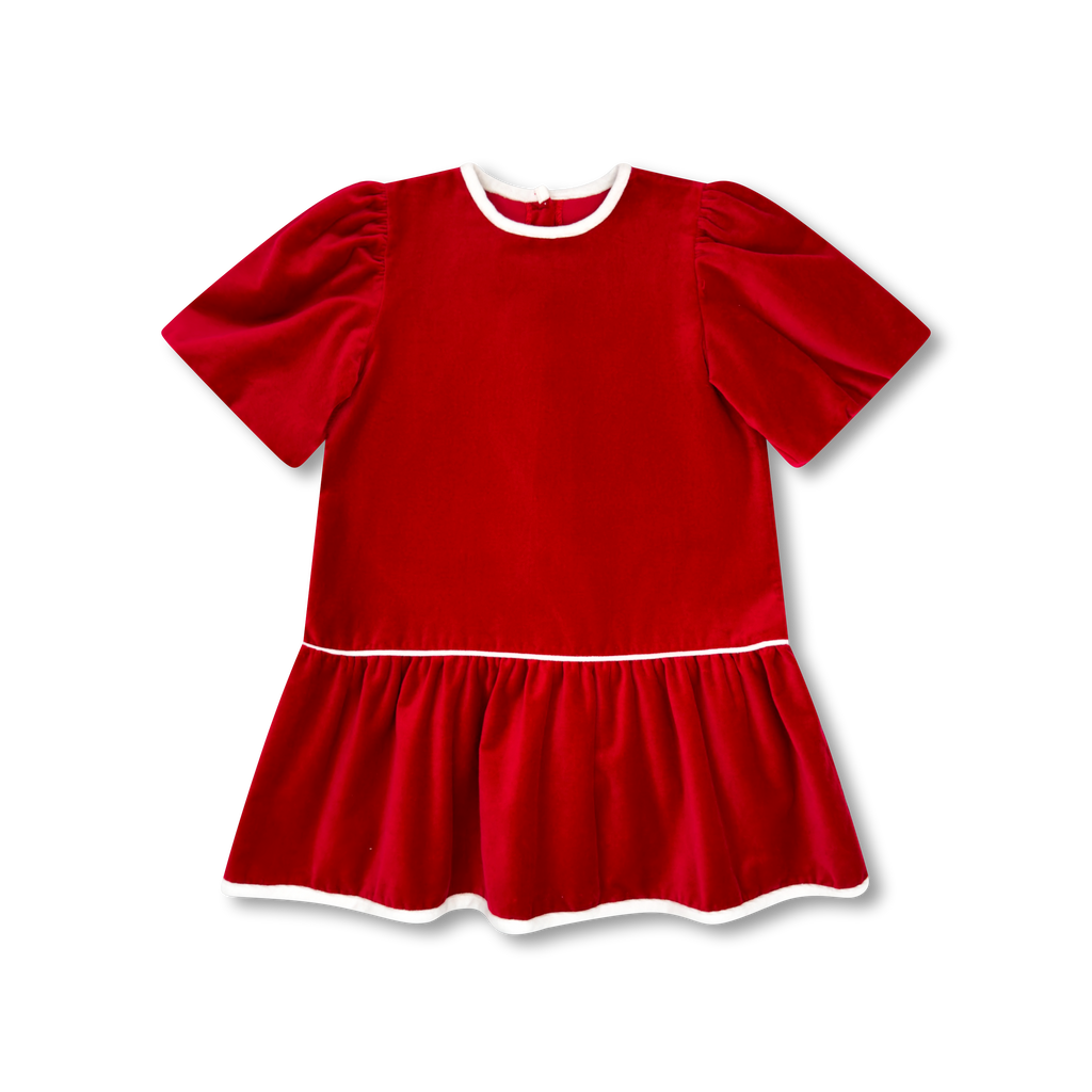 Harper Dress- Ruby Red Velvet