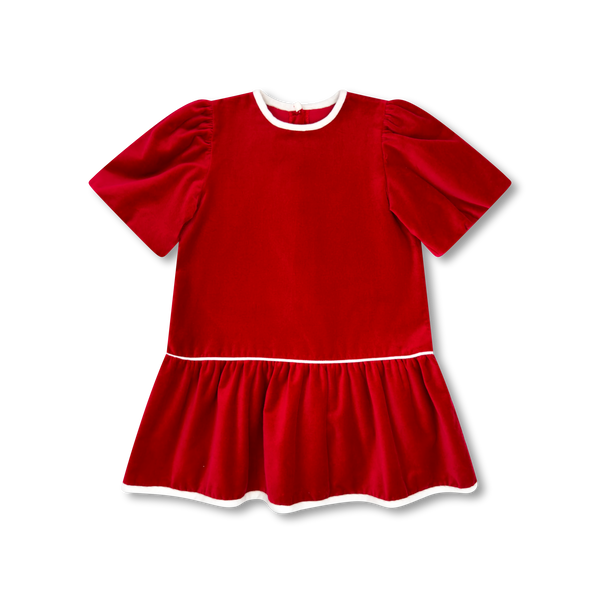 Harper Dress- Ruby Red Velvet