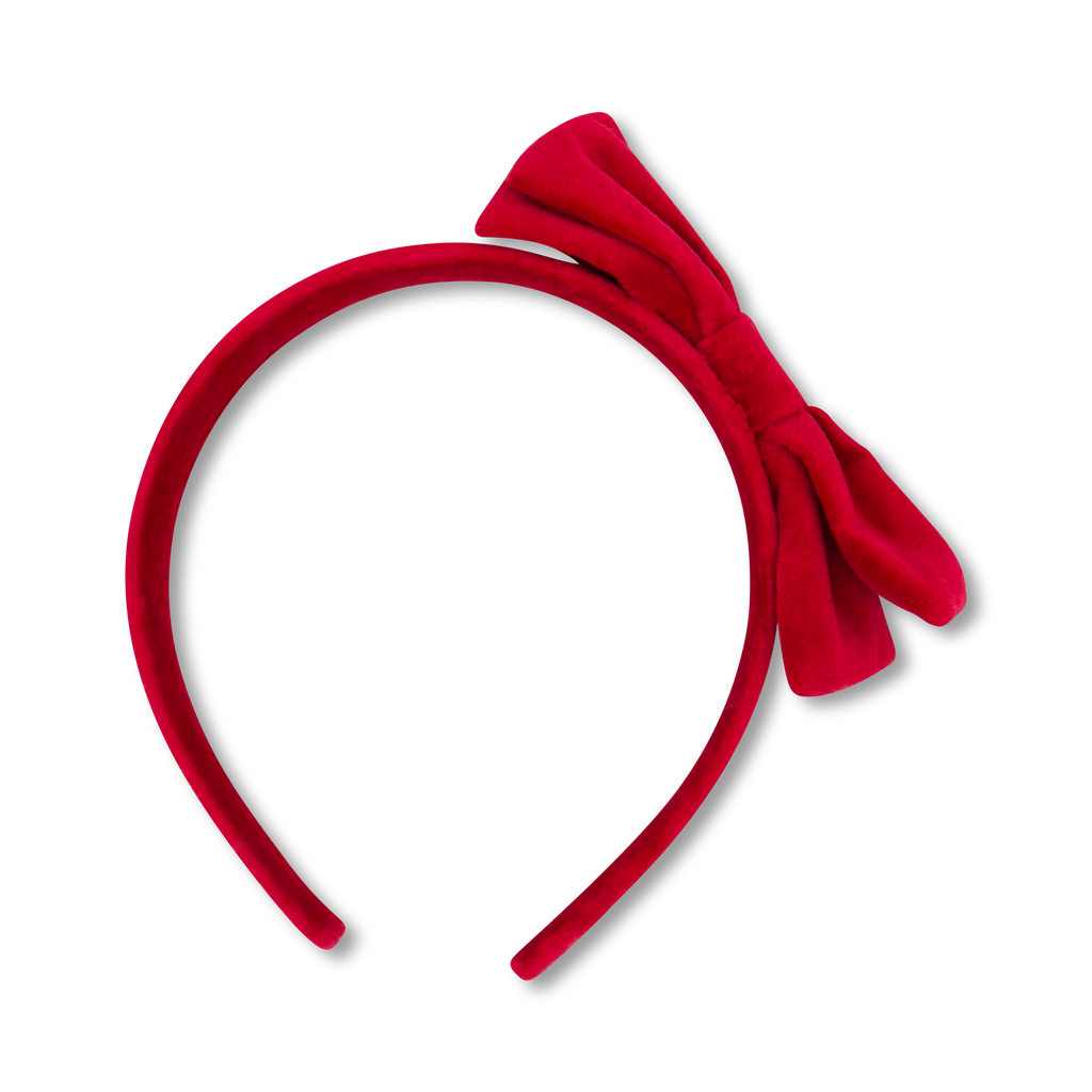 Hadley Headband- Ruby Red Velvet