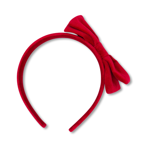 Hadley Headband- Ruby Red Velvet