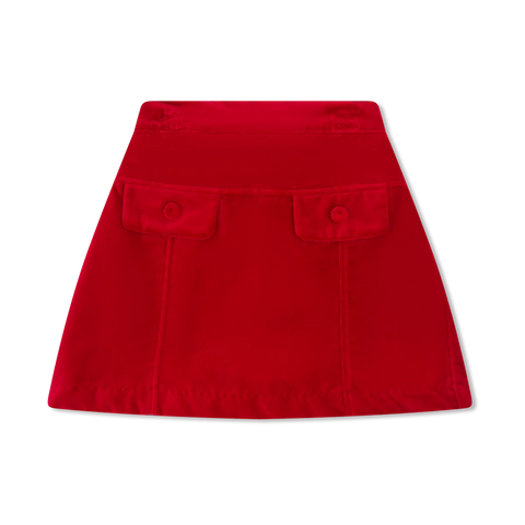 Claire Skirt- Ruby Red Velvet