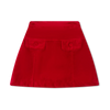 Claire Skirt- Ruby Red Velvet