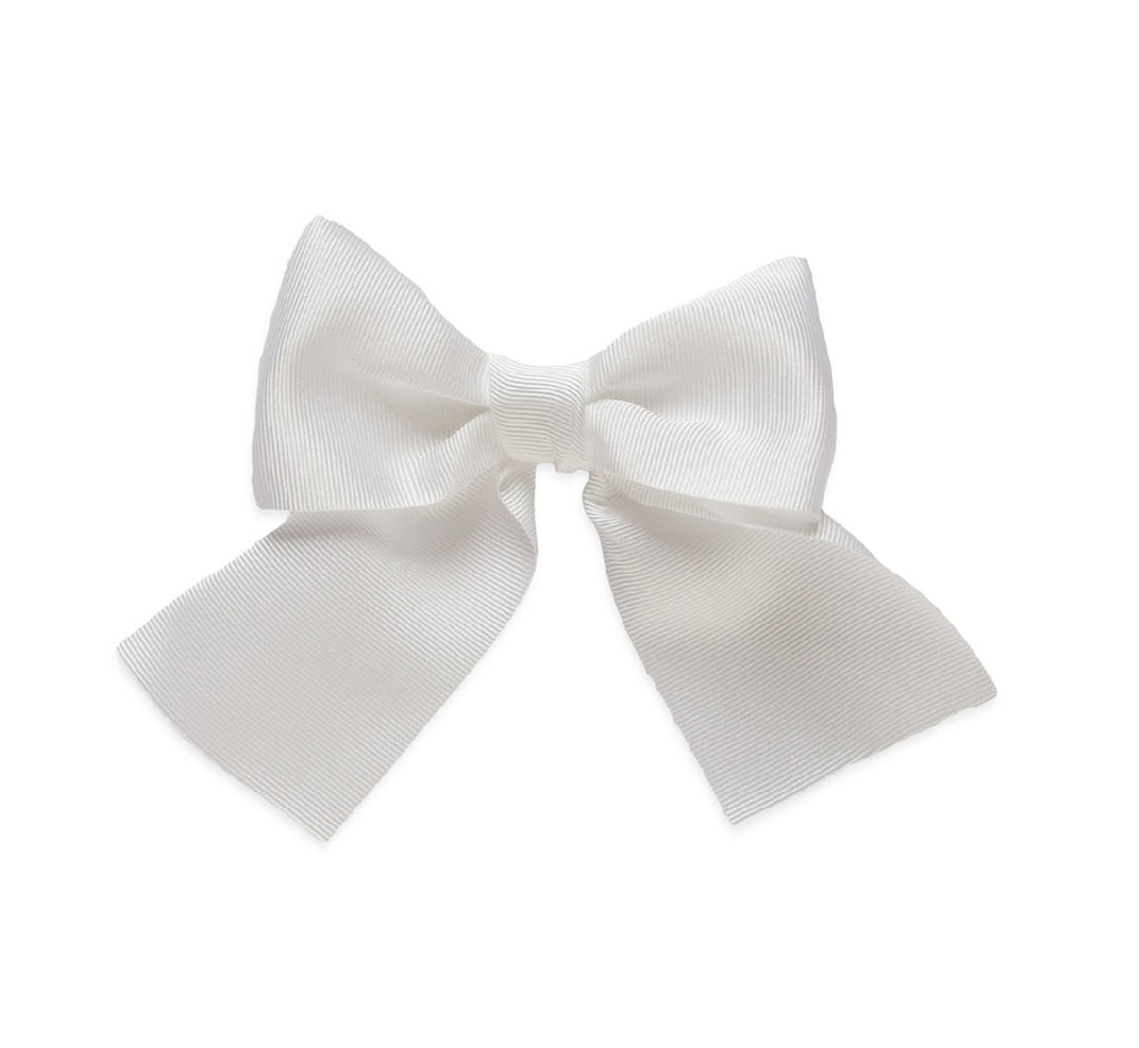 Big Grosgain Sailor Bow- White