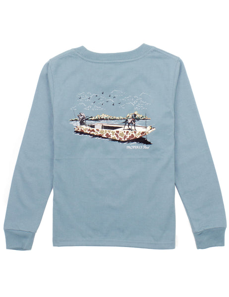 Boat Ride Tee- Steel Blue