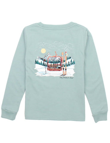 Ski Lift Tee- Marine Mist