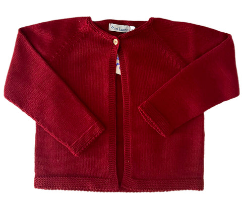 Single Button Cardigan- Garnet